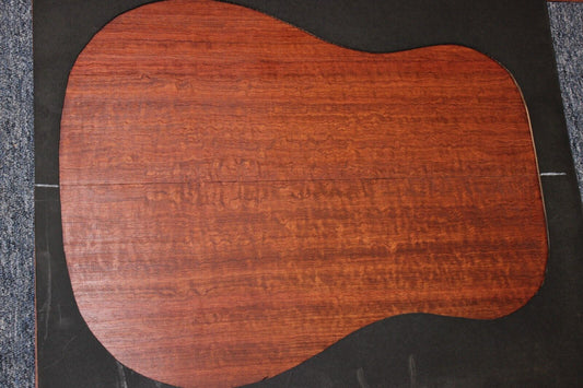Figured bubinga dreadnought acoustic guitar back & side set.