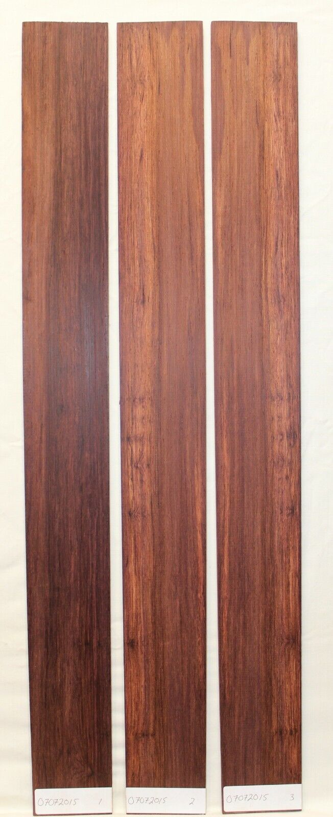 Madagascar rosewood bass fingerboard blank. Quarter sawn, sold individually 