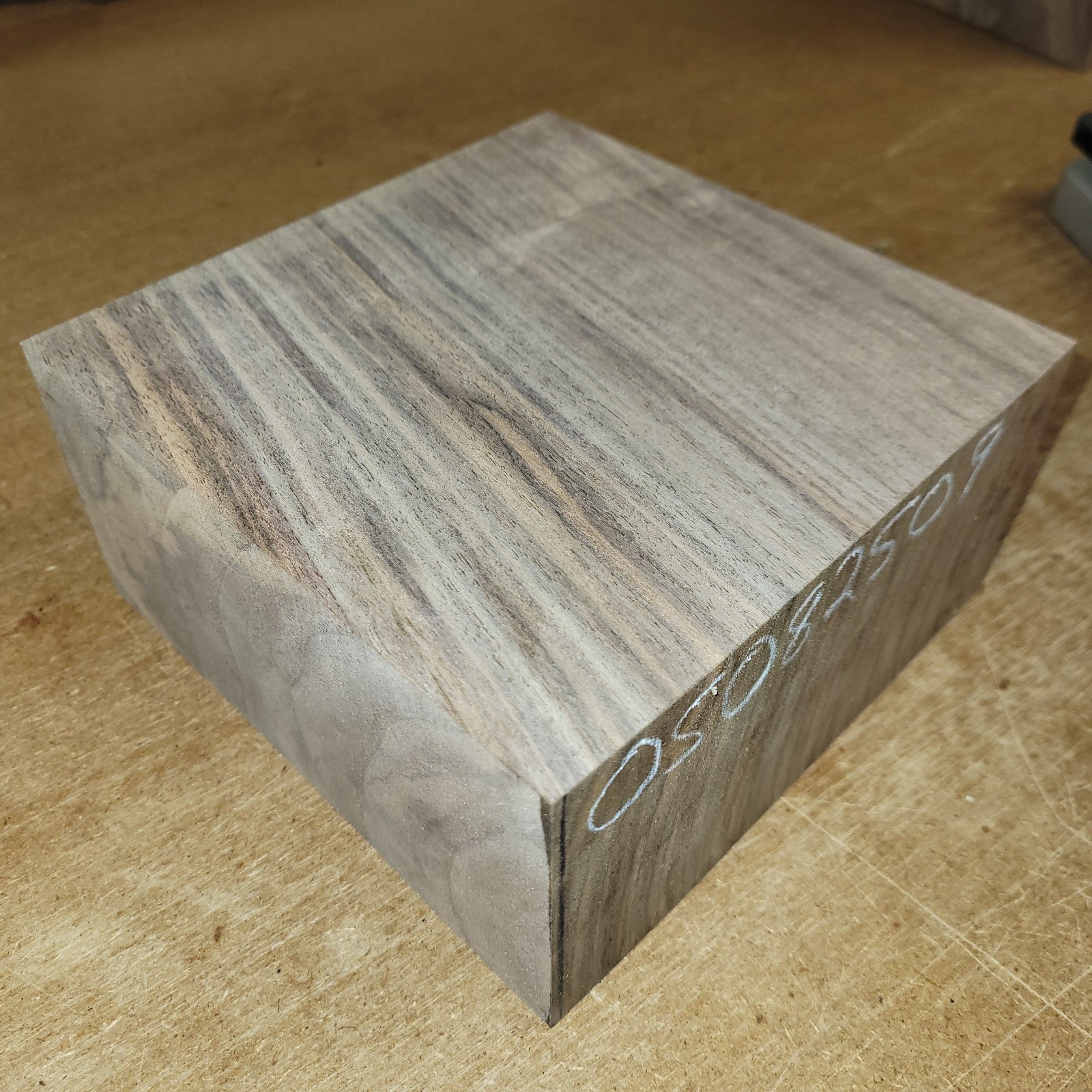 Black walnut bowl blank, 6 X 6 X 3.25