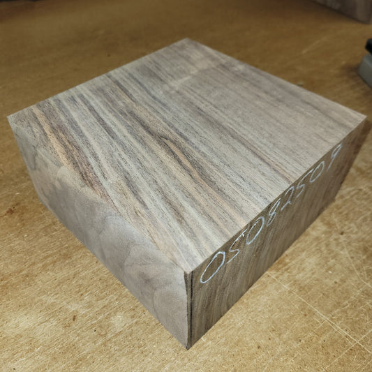 Black walnut bowl blank, 6 X 6 X 3.25
