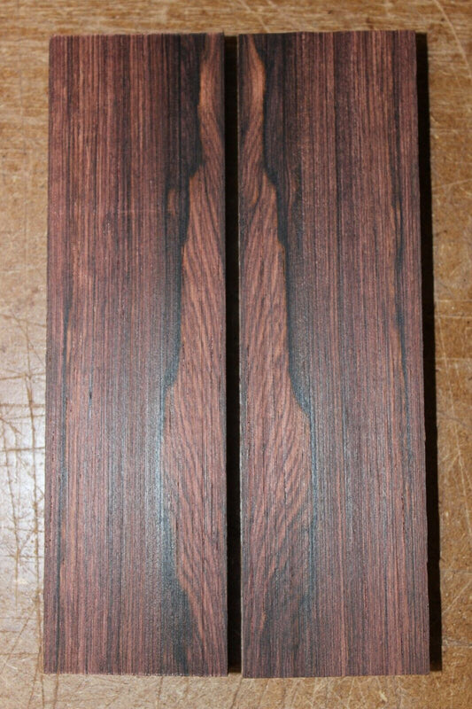 Madagascar rosewood knife scale, gun grip. 5.25  X 1.5 X 3/8" select grade!