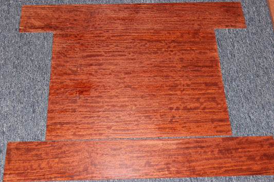 Figured bubinga dreadnought acoustic guitar back & side set. Fantastic color.