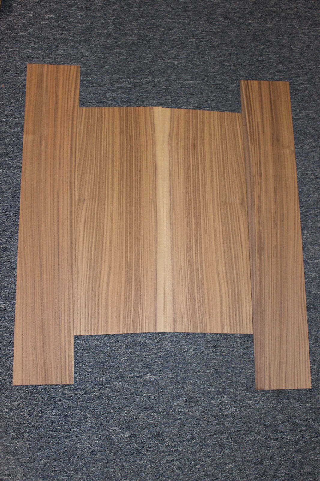 Second grade black walnut dreadnought size guitar back and side set.