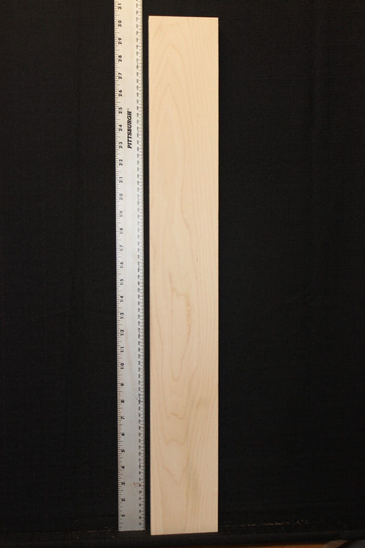 Hard / rock maple flat sawn guitar neck blank. 30 X 4 X 1" select grade.