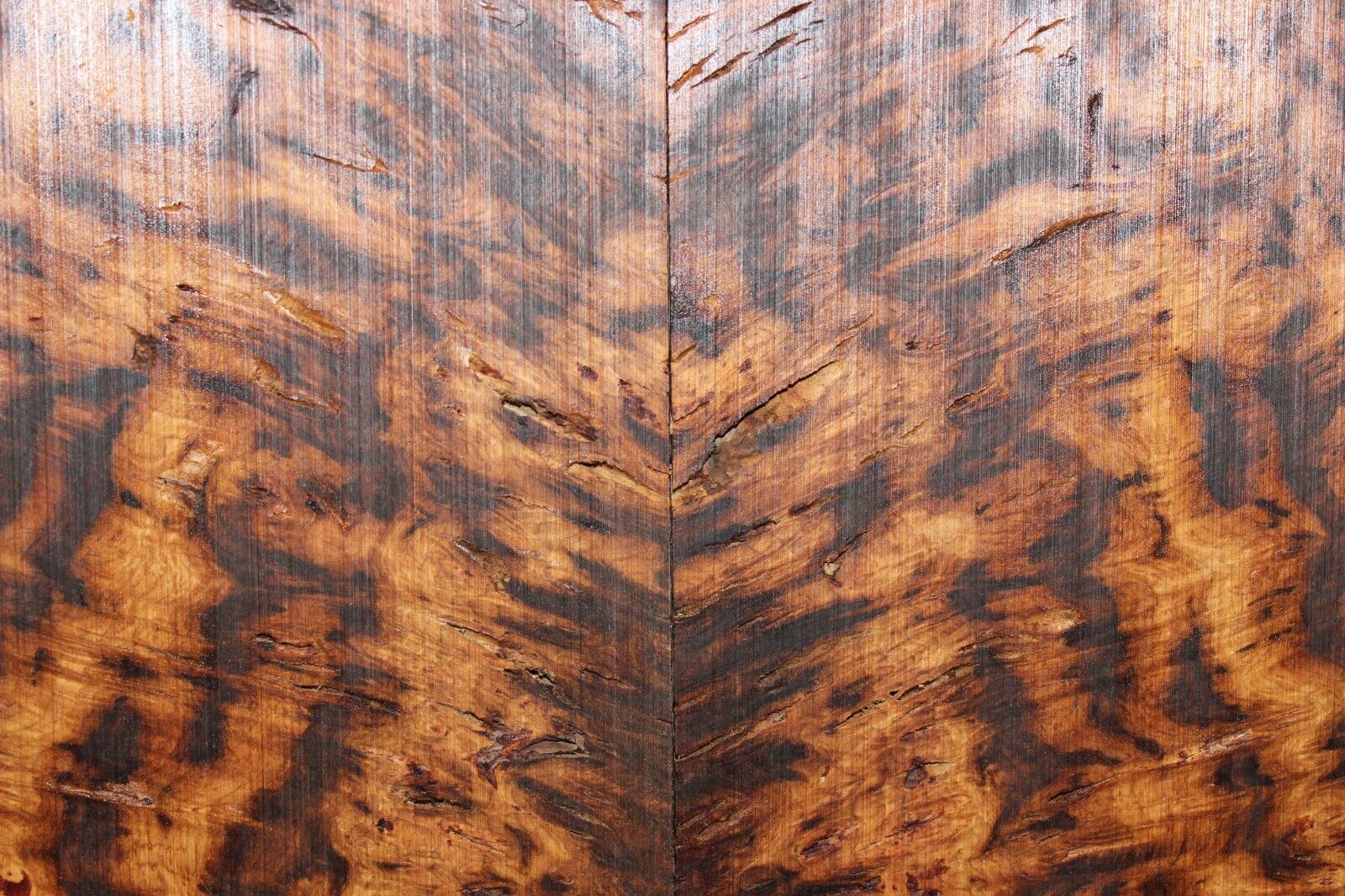 Smoked Scottish oak burl book matched guitar top.  Personal stash piece.