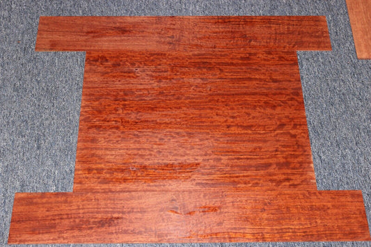 Figured bubinga dreadnought acoustic guitar back & side set. Fantastic color.