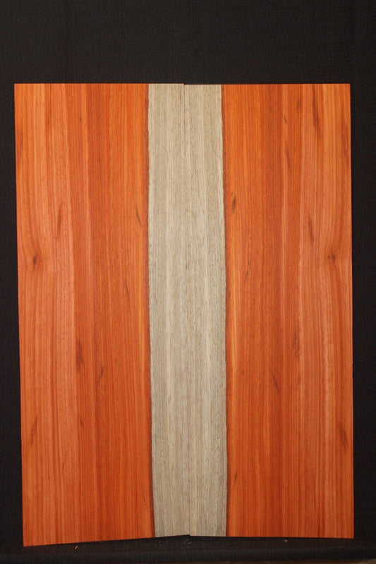 Padauk electric guitar top with white sapwood. Beautiful set.