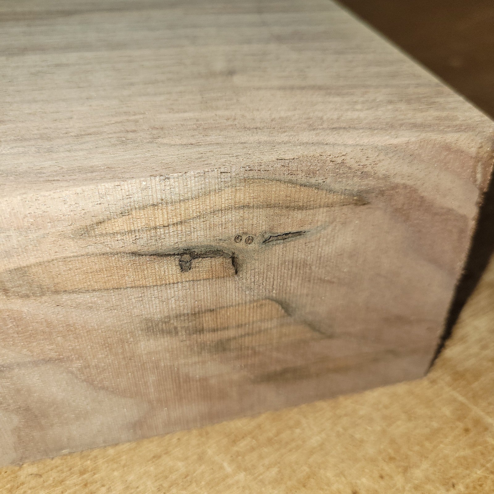 Black walnut bowl blank, 6 X 6 X 3.25