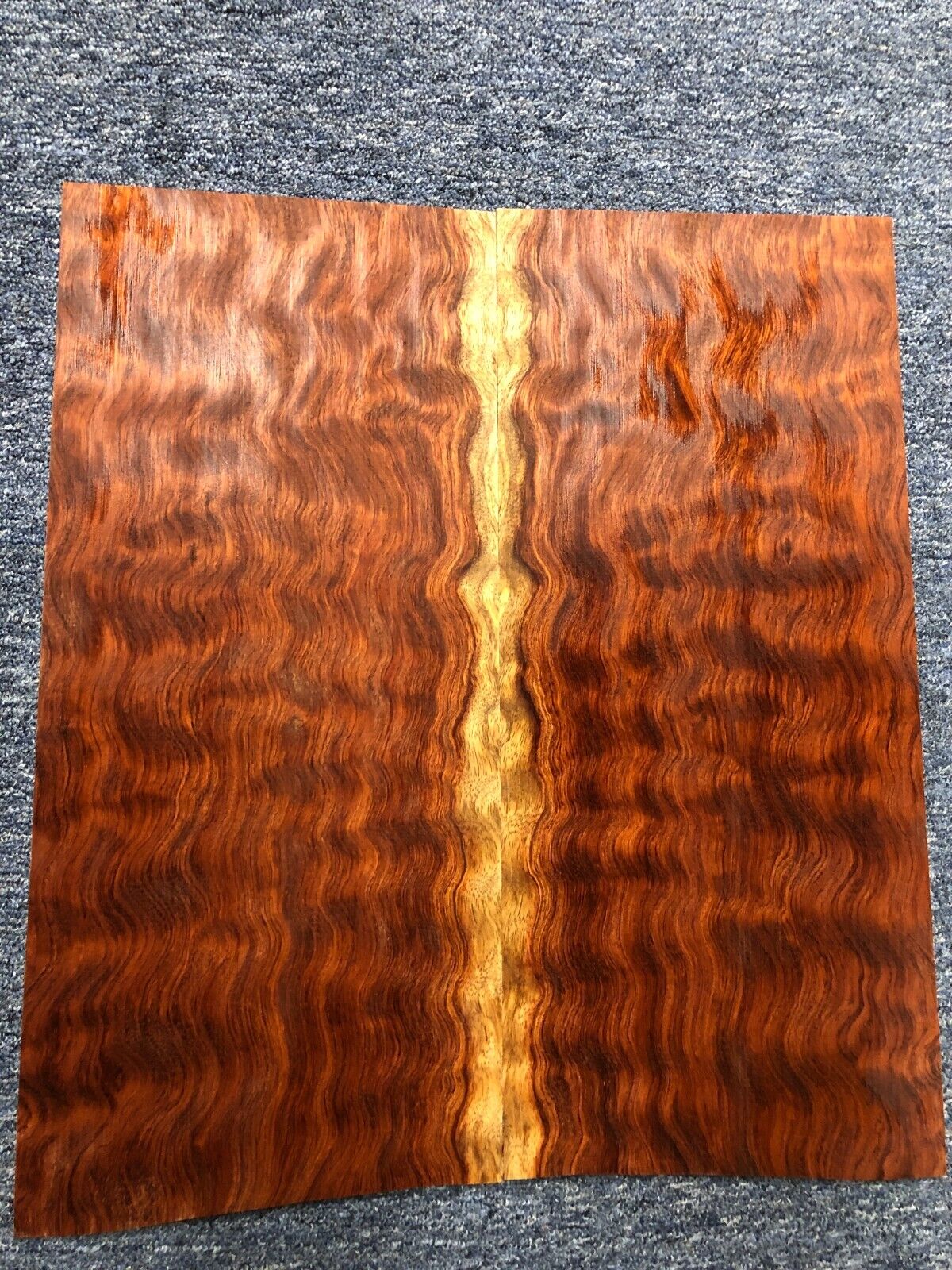 Waterfall figured bubinga  back and side set. Stunning grain, color and figure.