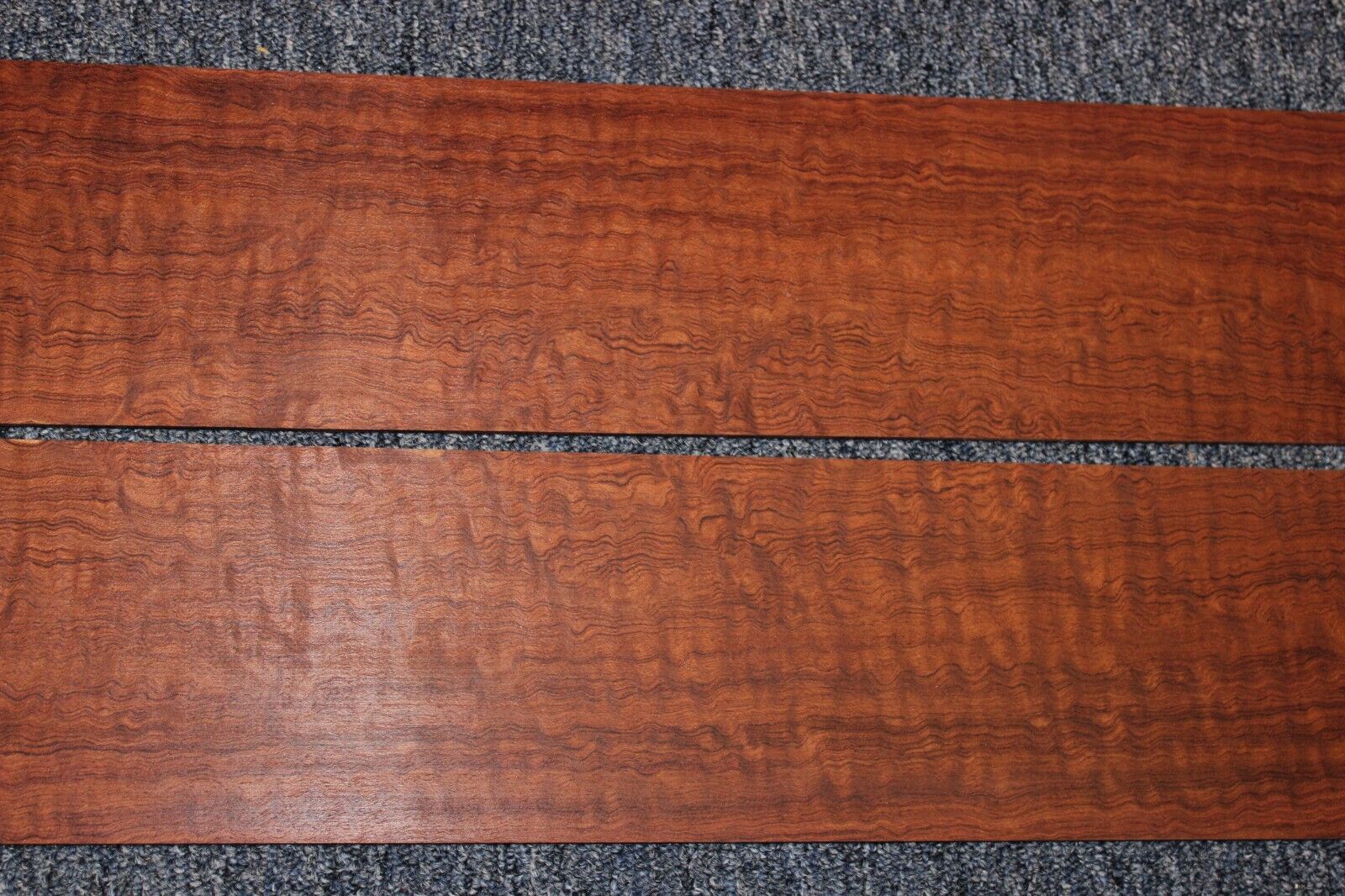 Figured bubinga dreadnought acoustic guitar back & side set.