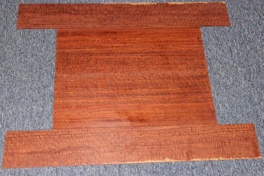 Figured bubinga dreadnought acoustic guitar back & side set.