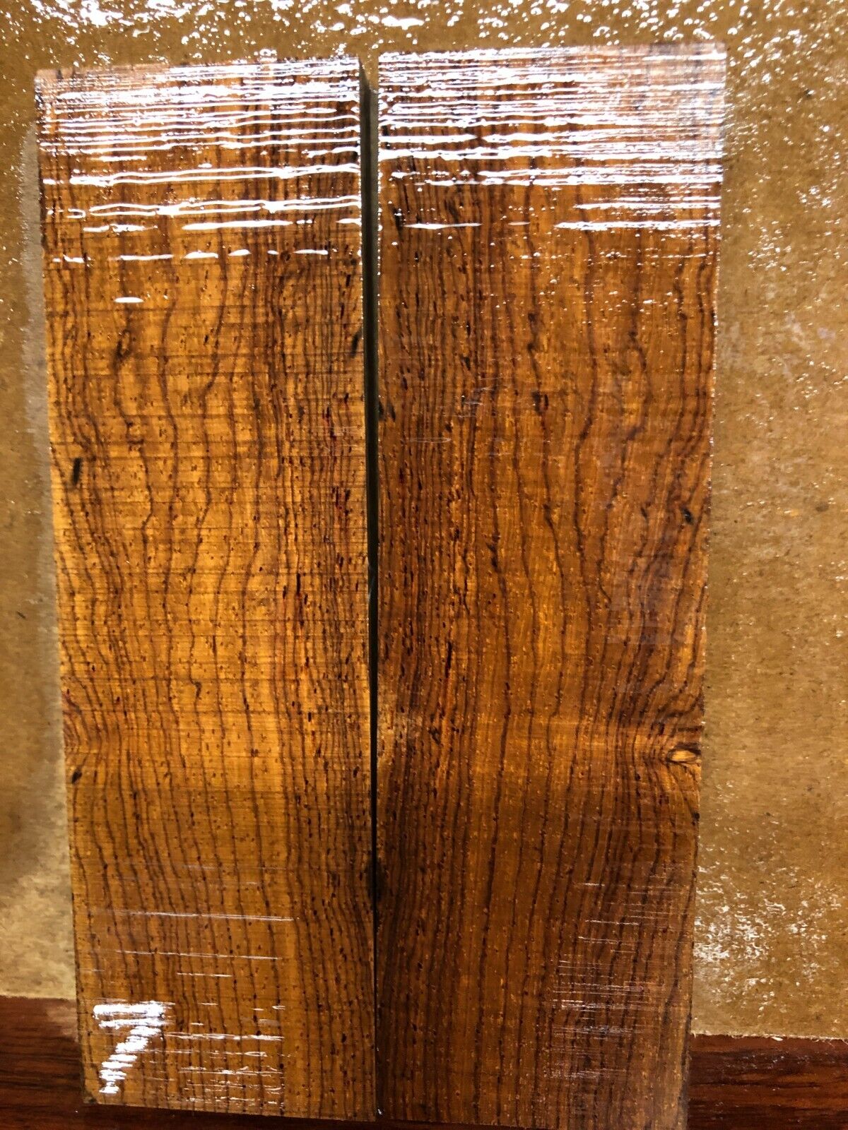 Cocobolo knife scale, gun grip.  6 X 1.75 X 0.42" you pick the set you want.
