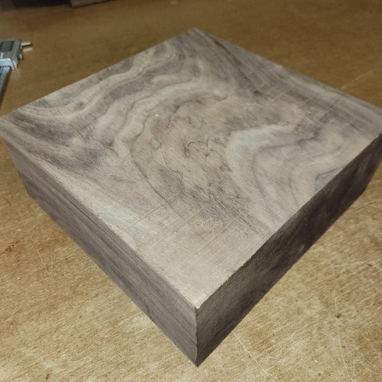 Black walnut bowl blank, 8 X 8 X 3.25