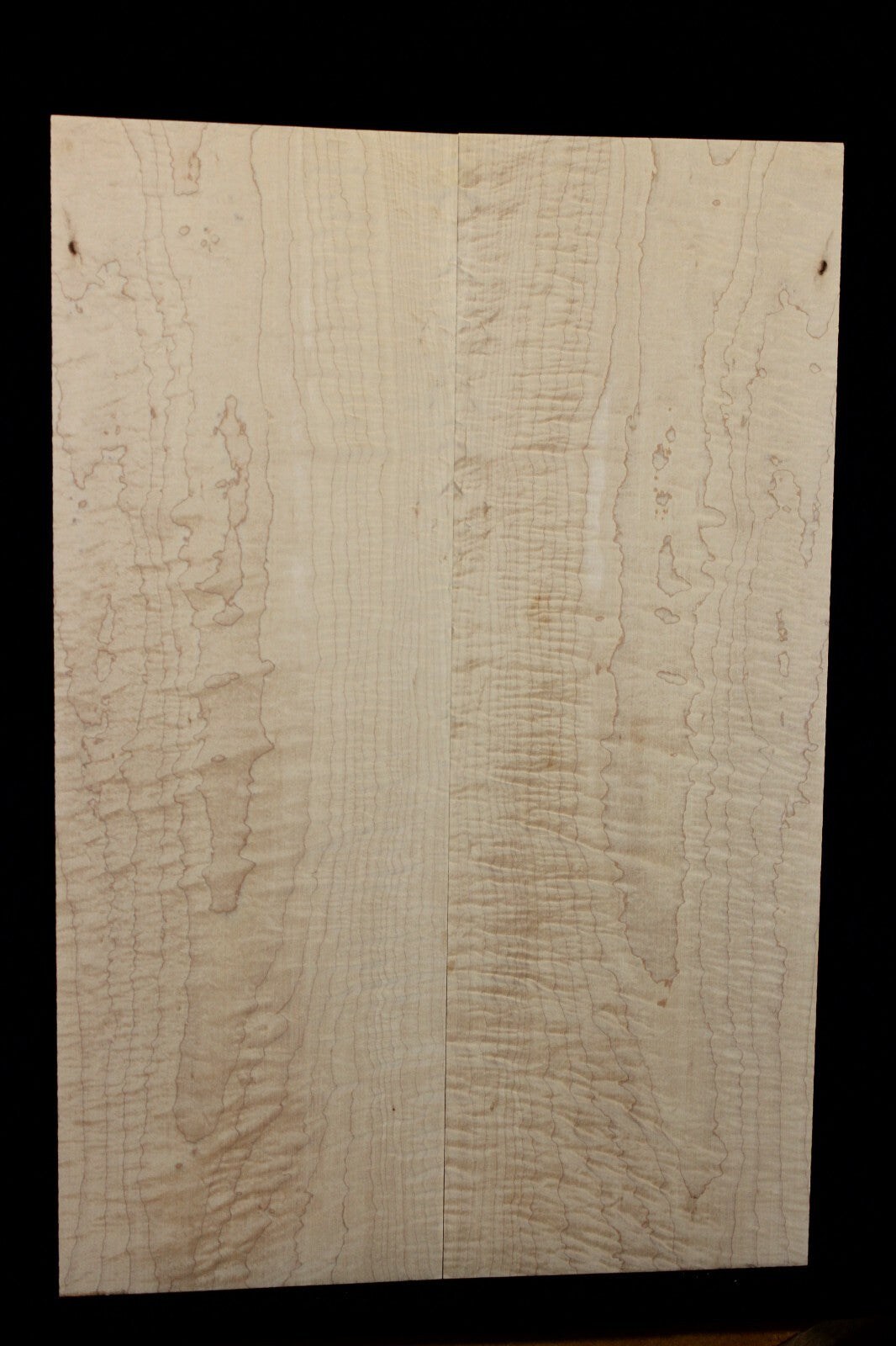 Hard curly maple book matched guitar top. 0.38" thick