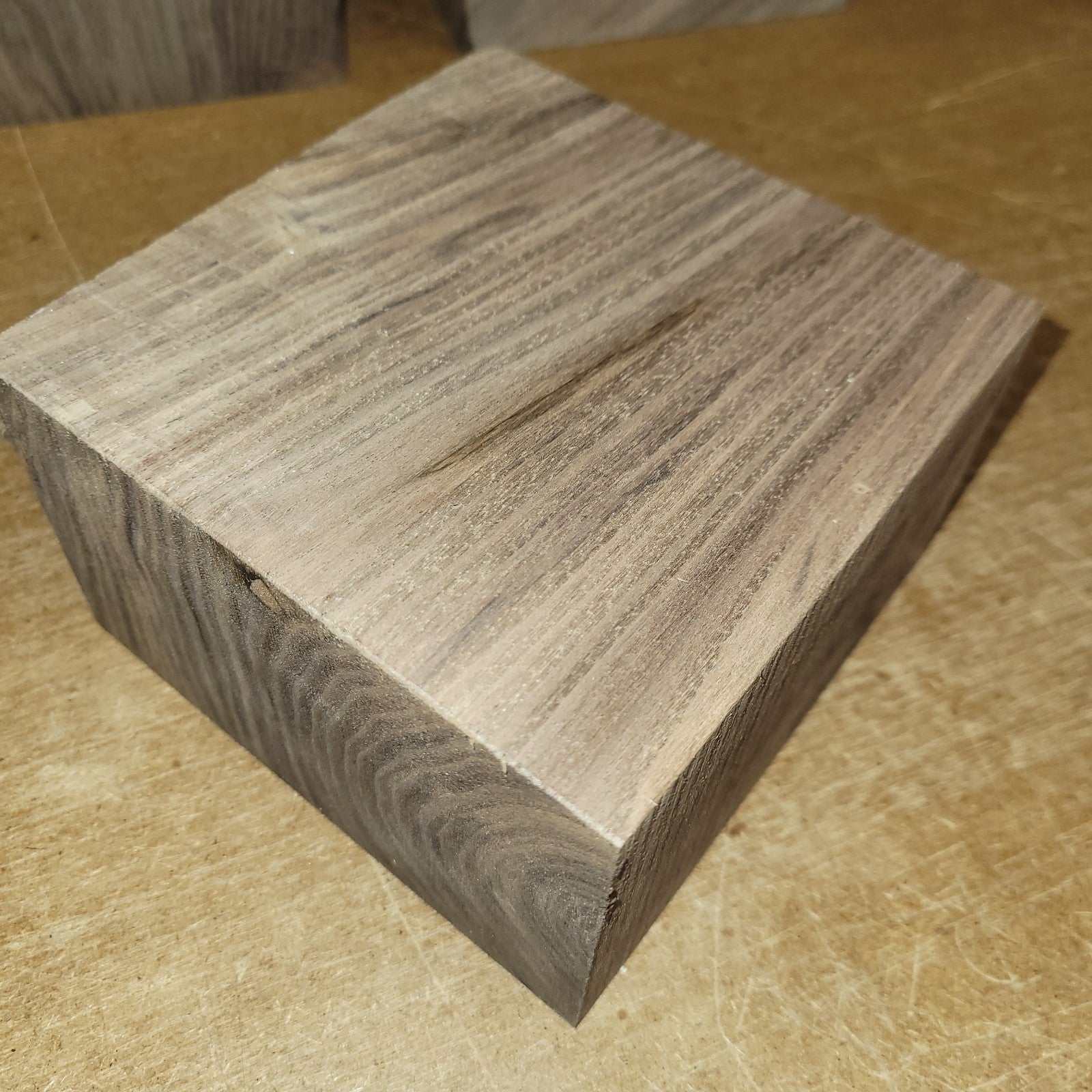 Black walnut bowl blank, 5 X 5 X 3.25