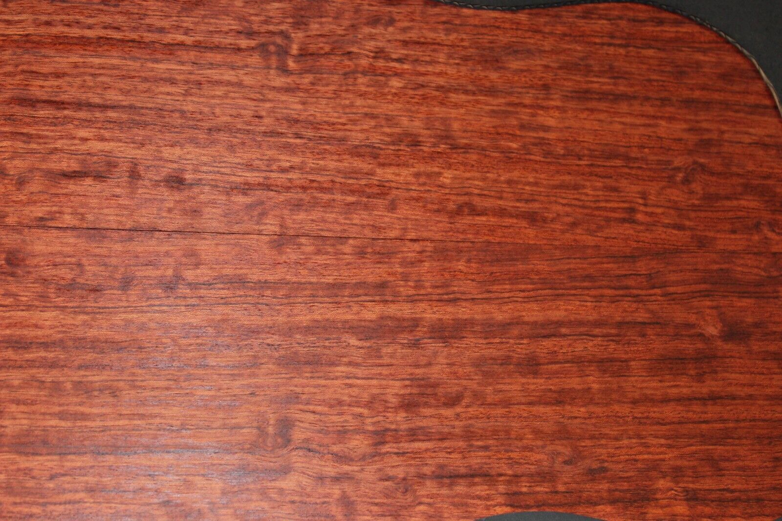 Figured bubinga dreadnought acoustic guitar back & side set. Fantastic color.