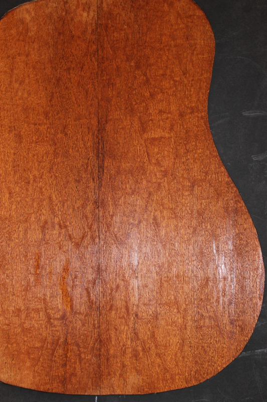 Figured genuine mahogany guitar back and side set.
