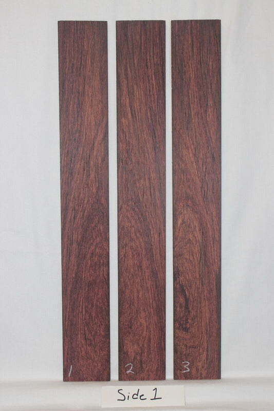 Madagascar rosewood guitar fingerboard blank.  Wild color and grain.