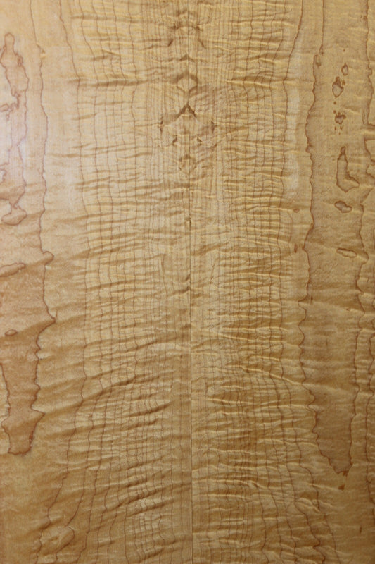Hard curly maple book matched guitar top. 0.38" thick