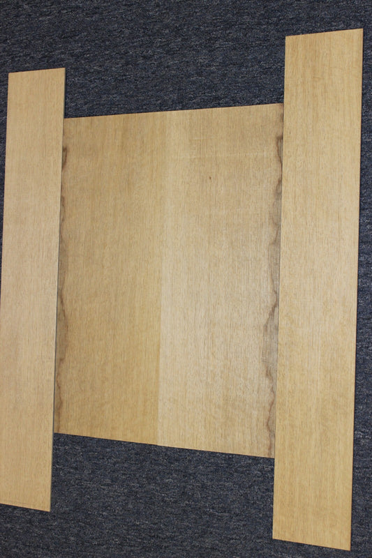 Quarter sawn white limba / korina acoustic back and side set. Dread size