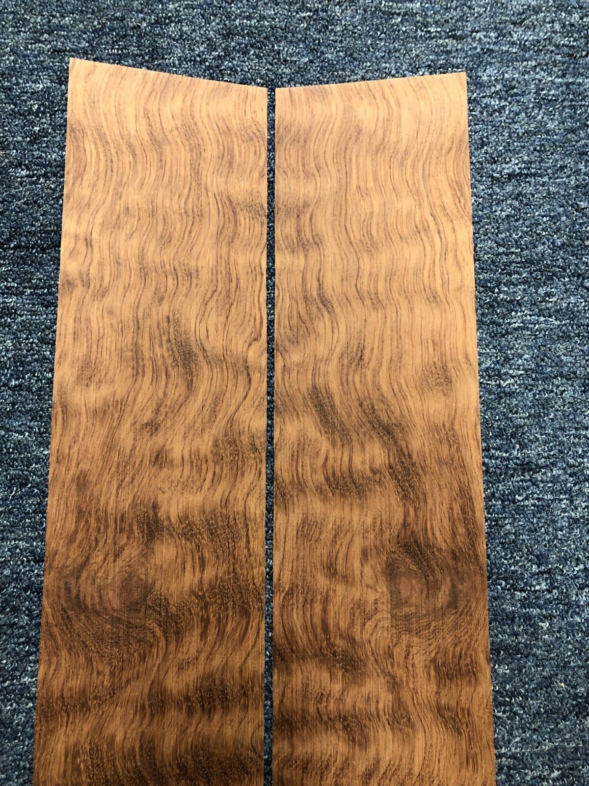 Waterfall figured bubinga  back and side set. Stunning grain, color and figure.