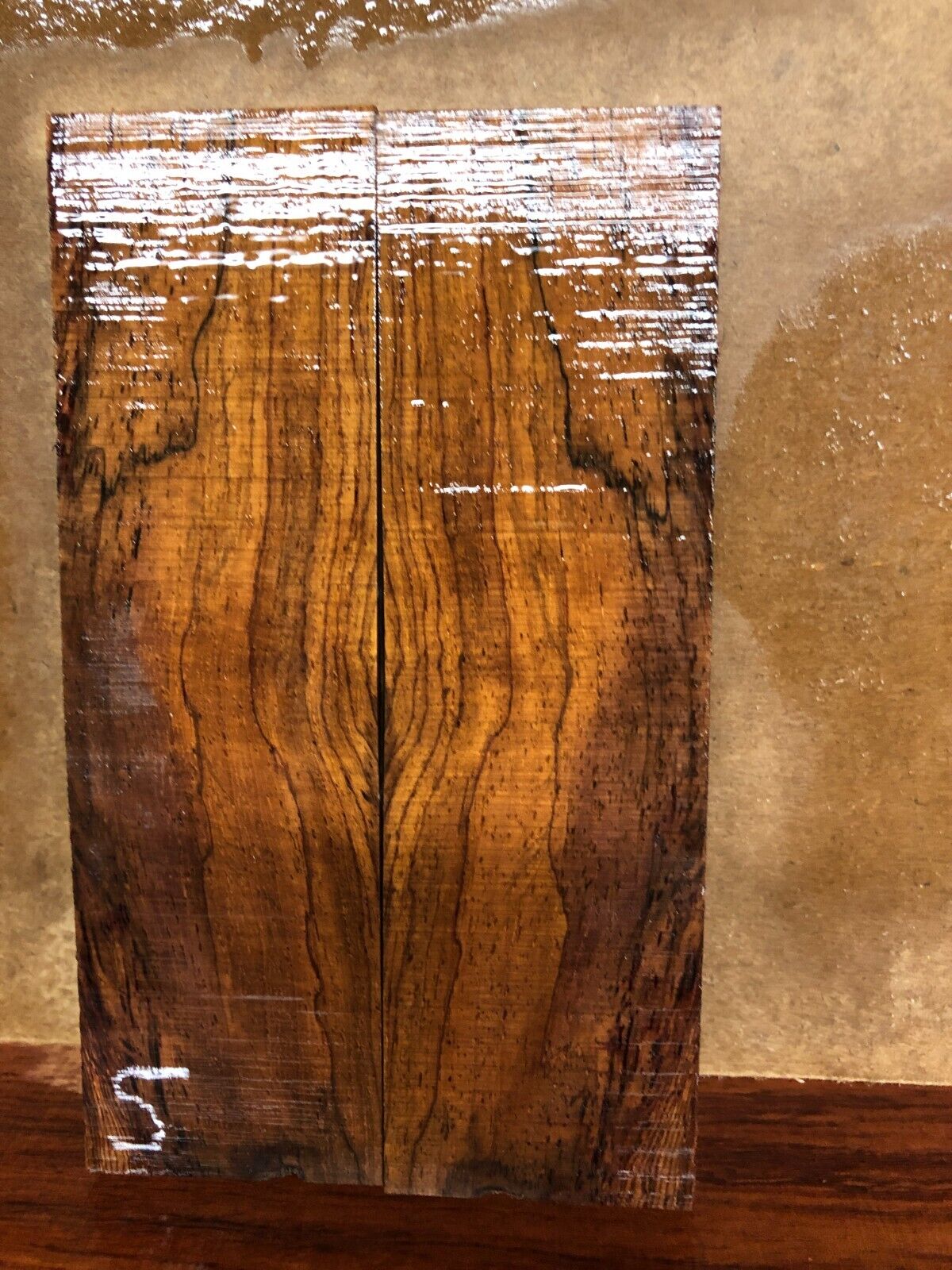 Cocobolo knife scale, gun grip.  6 X 1.75 X 0.42" you pick the set you want.