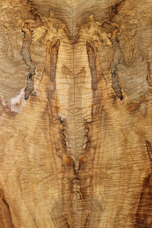 Figured ambrosia maple book matched guitar top. Stunning set
