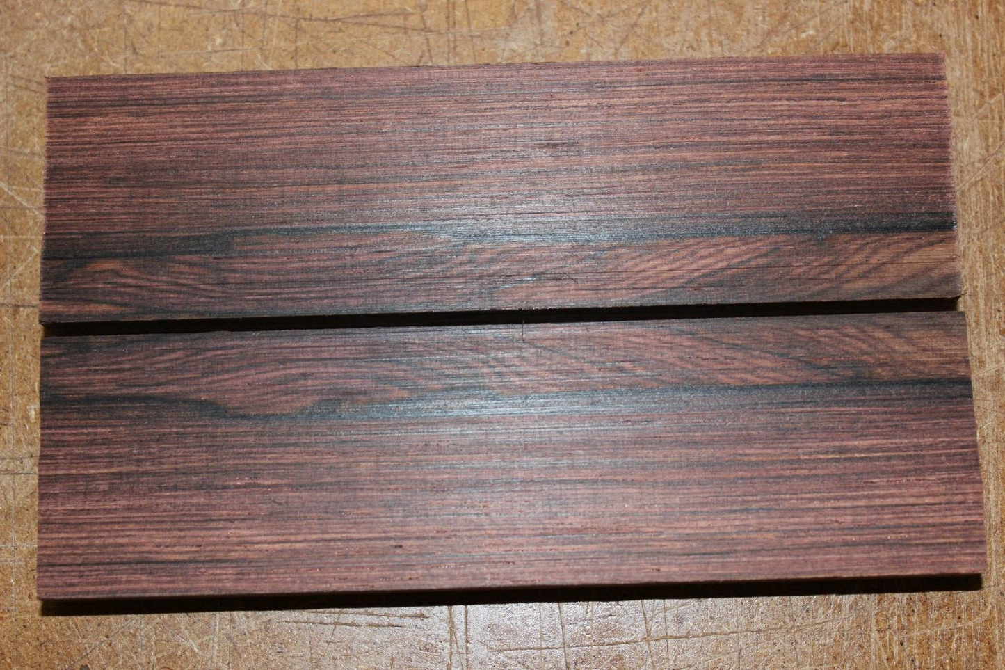 Madagascar rosewood knife scale, gun grip. 5.25  X 1.5 X 3/8" select grade!