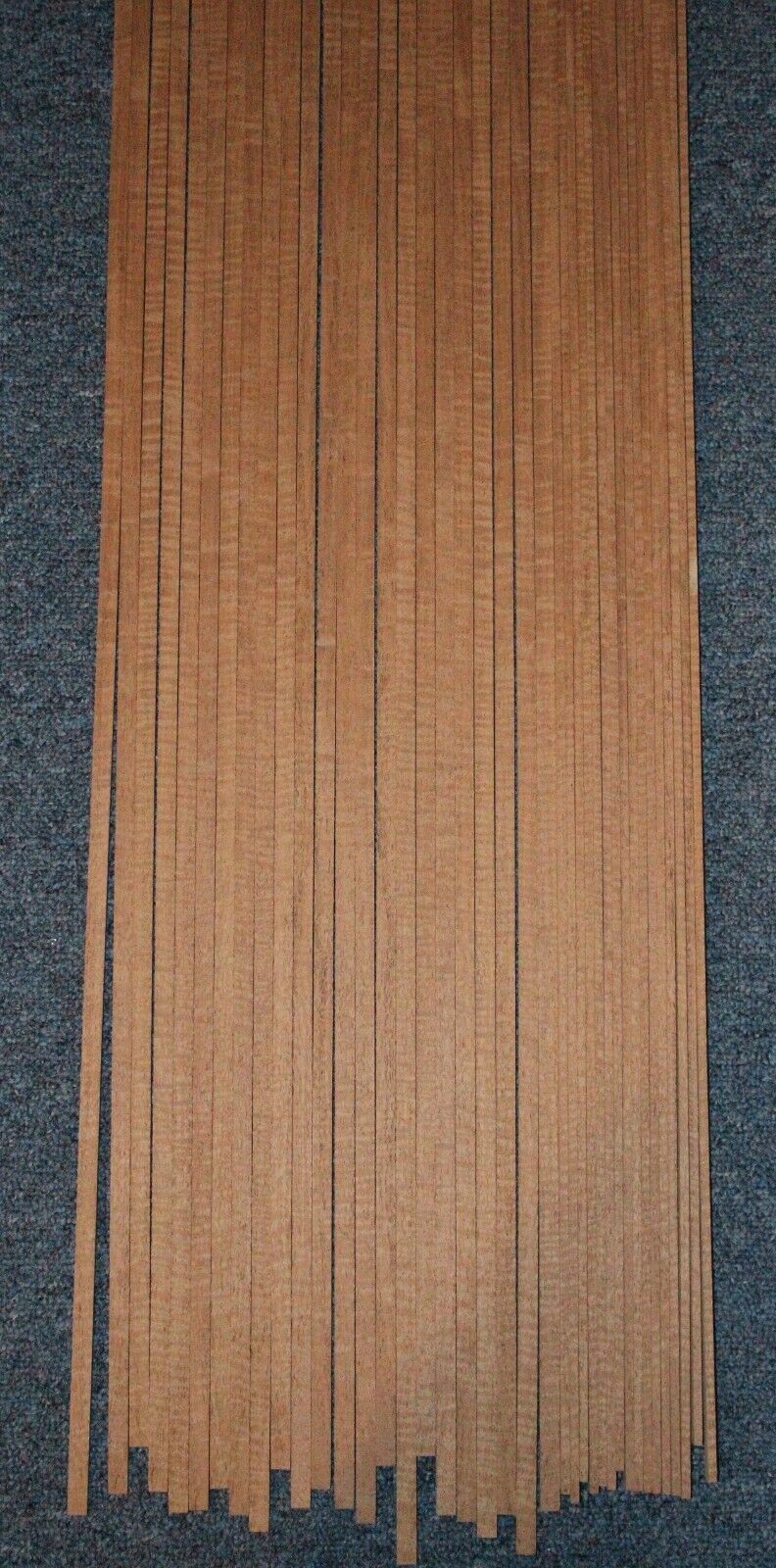 Curly genuine South American mahogany binding strips. Sold in sets of two. 