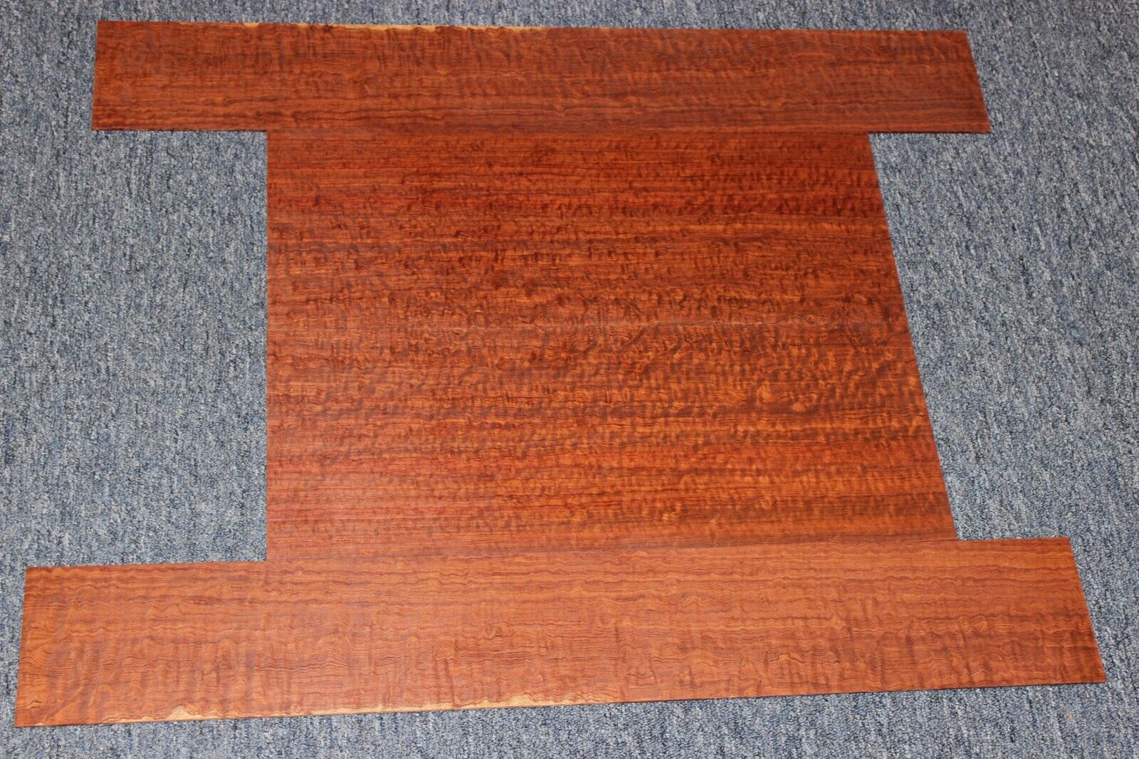 Figured bubinga dreadnought acoustic guitar back & side set.