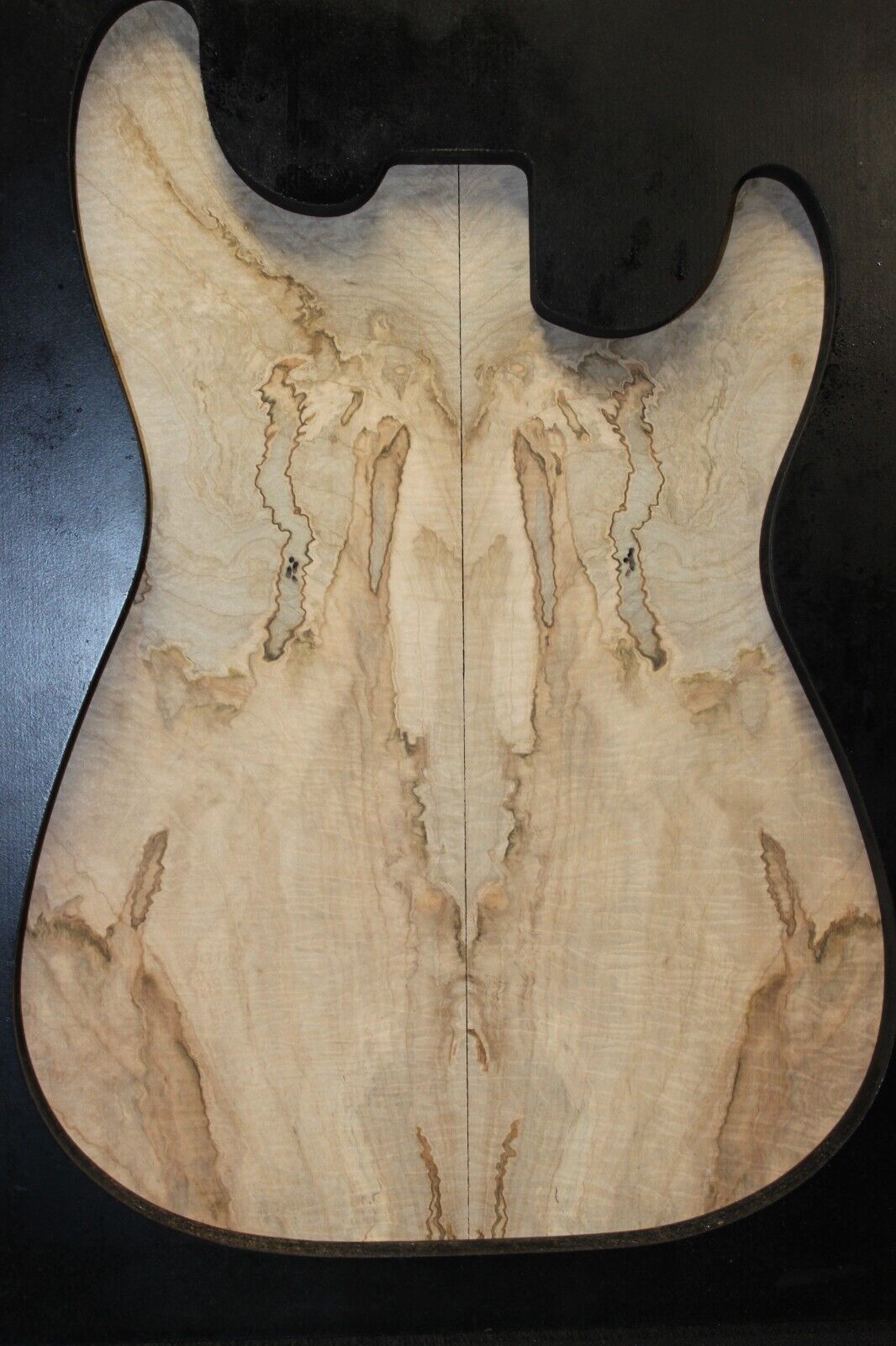 Figured ambrosia maple book matched guitar top. Stunning set