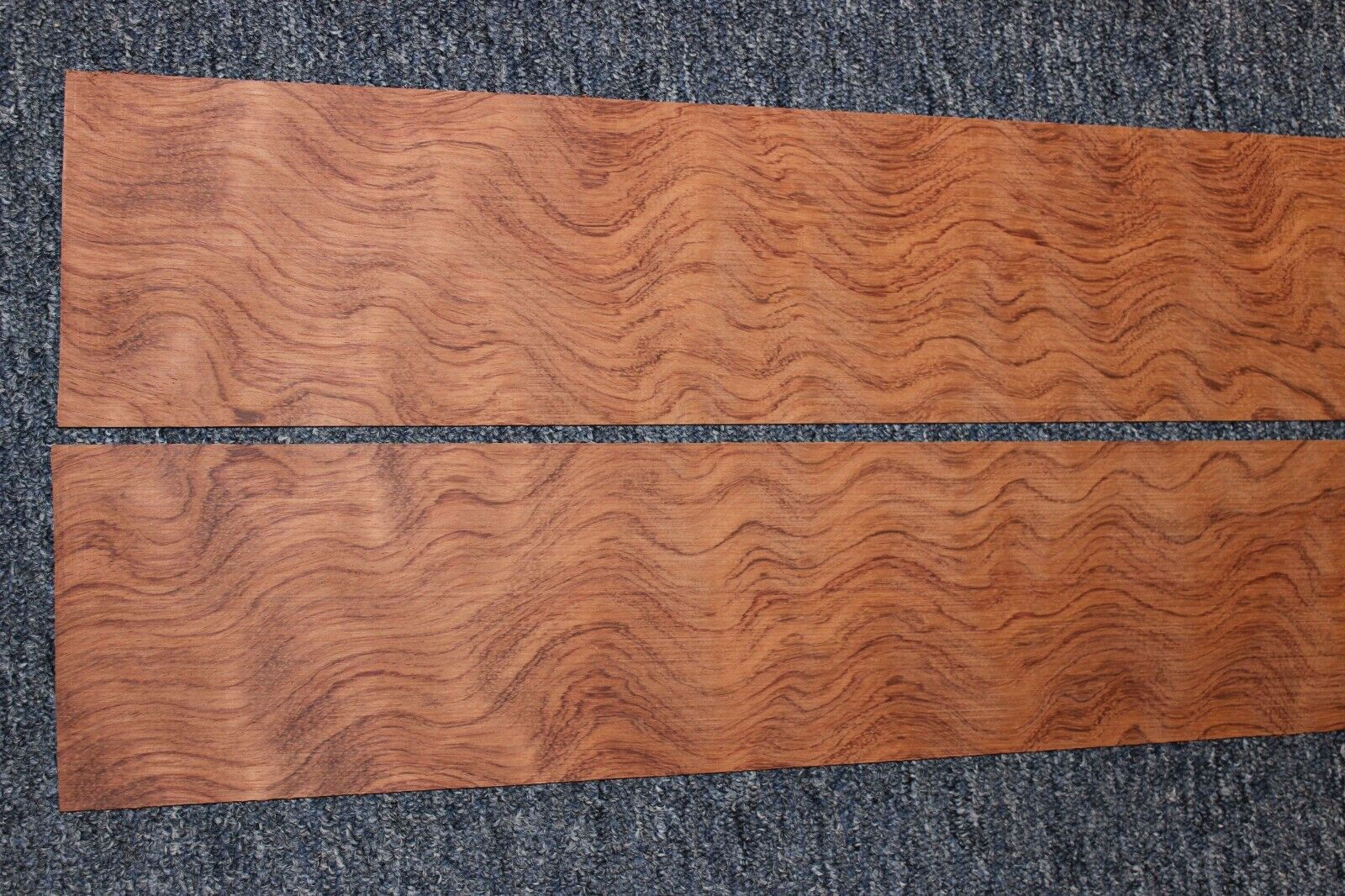Waterfall figured bubinga  back and side set. Stunning grain, color and figure.