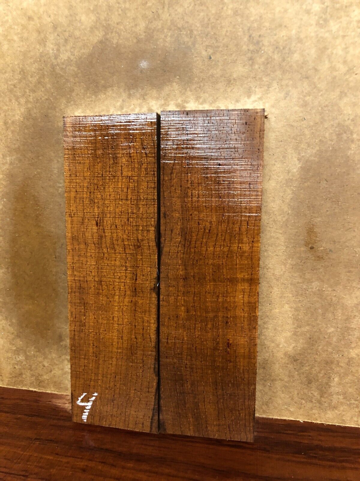 Cocobolo knife scale, gun grip.  6 X 1.75 X 0.42" you pick the set you want.