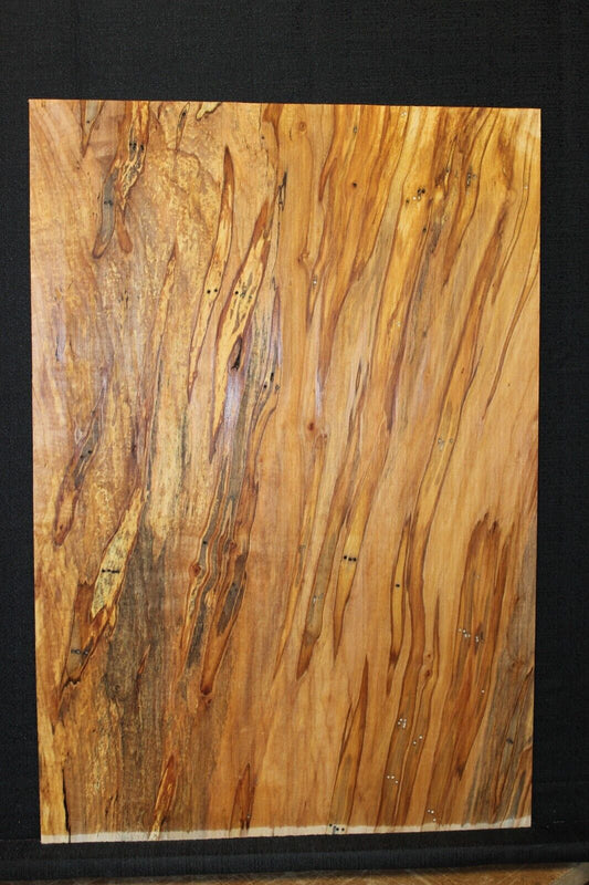 Spalted ambrosia maple one piece guitar top.