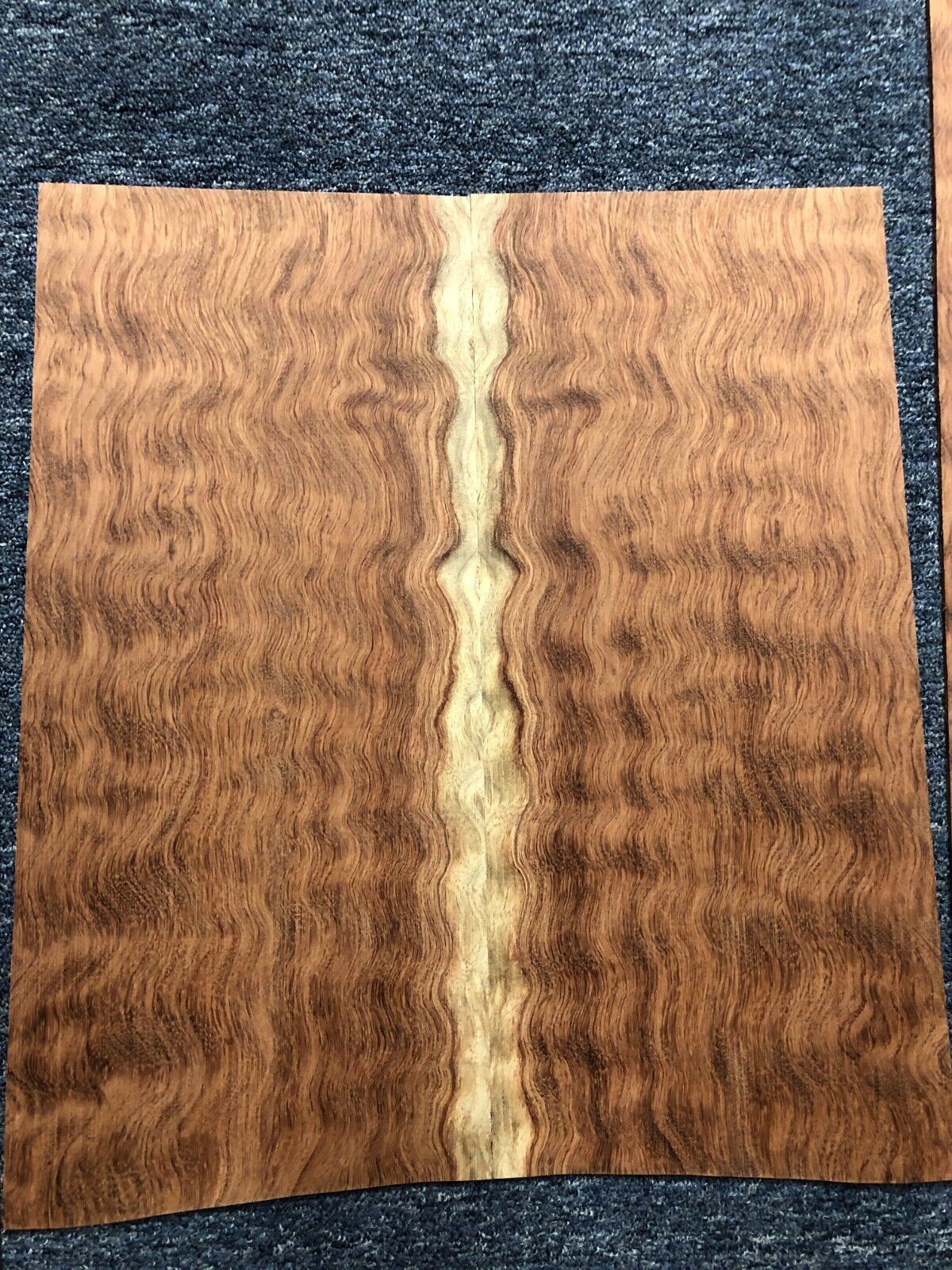 Waterfall figured bubinga  back and side set. Stunning grain, color and figure.