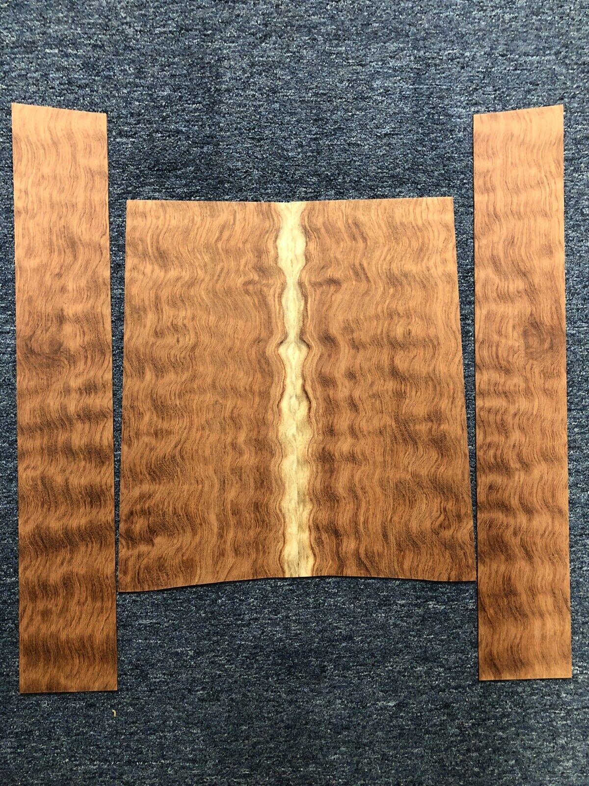Waterfall figured bubinga  back and side set. Stunning grain, color and figure.